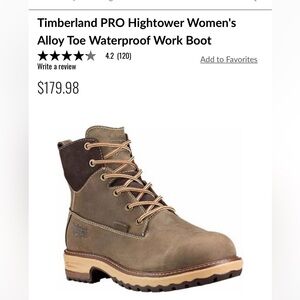 Women’s Timberland Pro Alloy Toe Work Boots Size 7 1/2